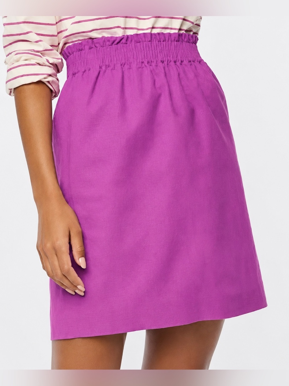 J Crew fuchsia wool pull on skirt, size 4